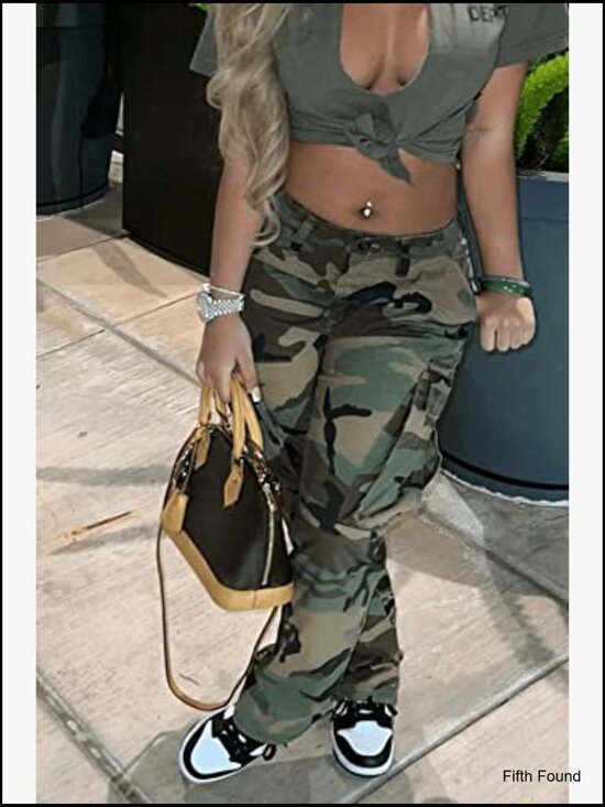 Plus Size High Waist Cargo Jogger Pants Slim Fit Active Sweatpants - Picture 4 of 7